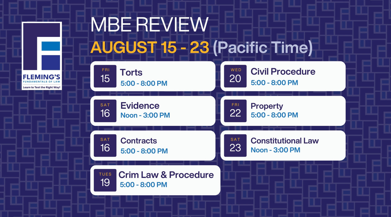 MBE Substantive Review 2025 | Flemings