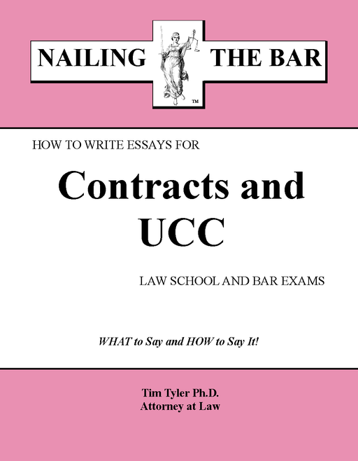This volume gives PRACTICAL step-by-step instruction on how to prepare for and write essay answers for CONTRACTS and UCC (Articles 1 & 2, a.k.a. SALES) exams.