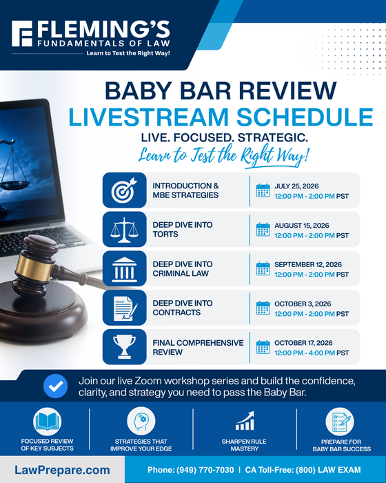 Fleming's Baby Bar Review (Includes Livestream)