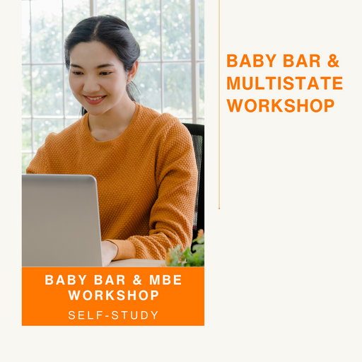 Fleming's Baby Bar Workshop is meticulously designed to align with the latest developments in the California Baby Bar examination. This workshop offers an immersive learning experience, providing a robust foundation in contracts, criminal law, and torts. With a keen focus on the MBE-centric format, our program includes extensive multiple-choice question training to enhance test-taking proficiency