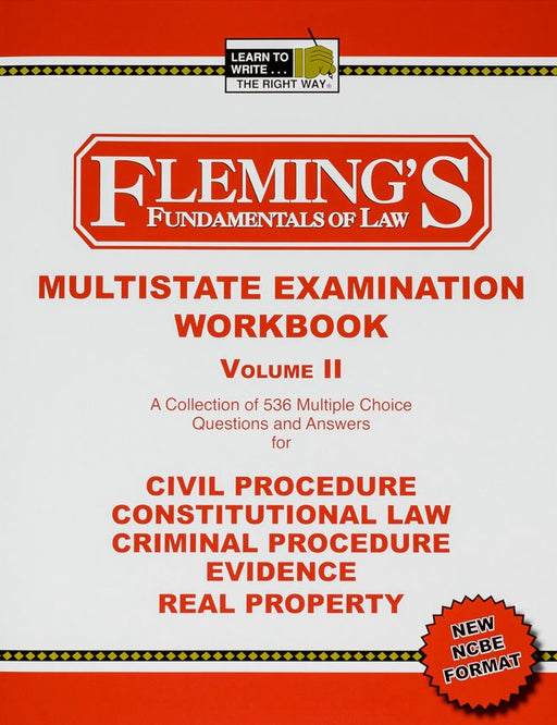 Fleming's Essay Exam Writing Workbook Volume 2 is a self-instruction manual that includes <a href=
