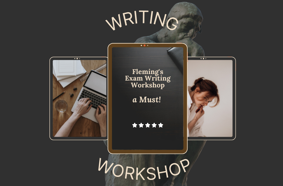 Fleming's Exam Essay Writing Workshop teaches you  how to analyze and demonstrate an organized law school or bar exam essay answer with step by step writing techniques