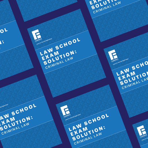 The Exam Solution® series includes the Criminal Law Substantive Law Final Exam Solution, a recorded 4-hour lecture that provides a comprehensive overview of substantive law. Along with a substantive law outline and three sample essay exams, this product covers: Fundamental Observations, Inchoate Crimes, Crimes Against the Person-Homicide, Habitation, Theft Crimes, Crimes Against Property Interests, Misc. Crimes, and Defenses.