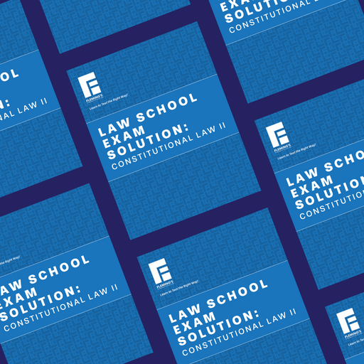 Experience the power of Exam Solution: Constitutional Law II. Join Prof. Jeff Fleming in a comprehensive 4-hour lecture, complete with an outline and three sample essay exams. Topics Covered: Due Process, State Action, Equal Protection, 13th / 14th / 15th Amendments, 1st Amendment Rights, Speech, Association, Press, Religion.