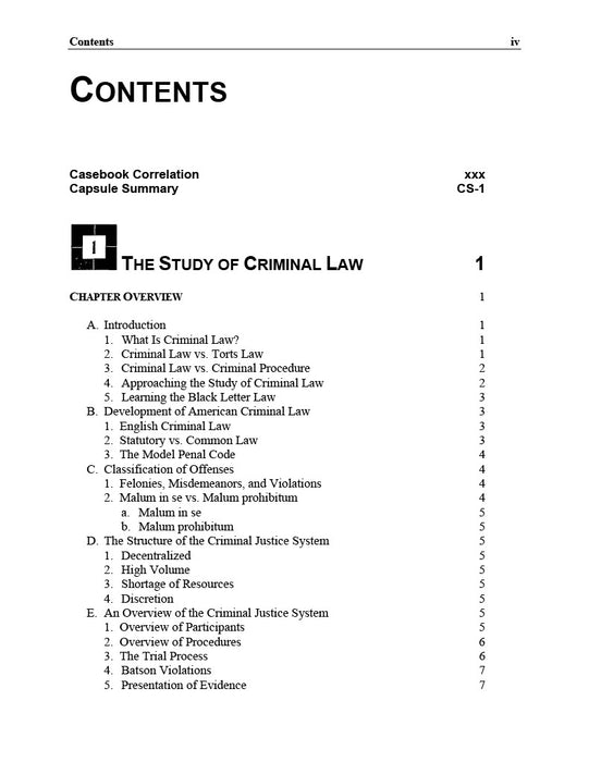 The RoadMap for Criminal Law by Professor Laurie Levenson Includes: Casebook Correlation Charts, Capsule Summaries, Chapter Overviews highlight key concepts. Minority Positions and the effects of rival approaches explained. Hypotheticals are interwoven throughout clarifies important concepts. Example with accompanying analyses. Chapter Review Questions and answers. Exam Tips, Sample Exam Questions with model answers. Fleming’s Fundamentals of Law lawprepare.com