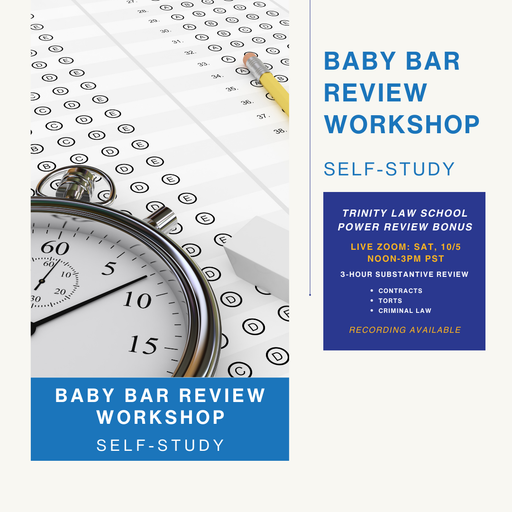 Introducing the ultimate preparatory course for the California Baby Bar Exam: Fleming's Fundamentals of Law's new Baby Bar MBE-centric workshop.