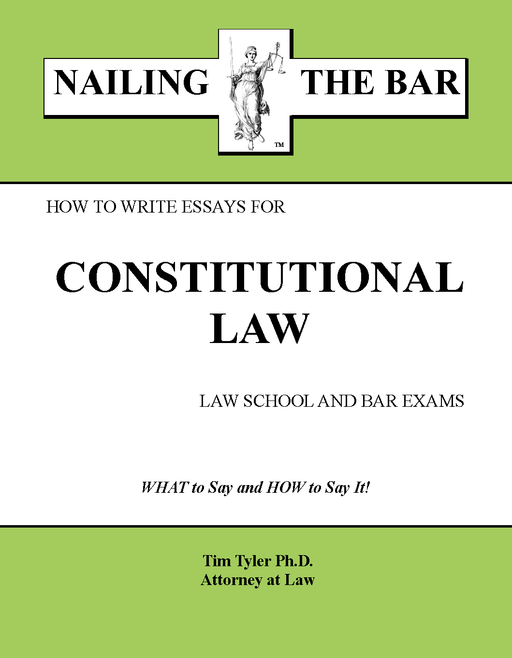 This volume gives PRACTICAL step-by-step instruction on how to write essay answers for CONSTITUTIONAL LAW exams throughout the United States, <a href=