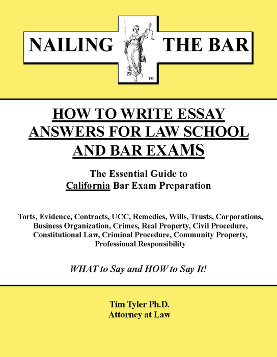 This COMBINED VOLUME gives PRACTICAL instruction on how to PREPARE YOURSELF to write essay answers for all of the following subjects tested on Bar Exams, including all areas of law tested on the California General Bar Exam (the GBX)